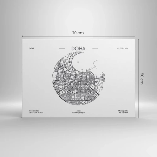 Canvas picture - Anatomy of Doha - 70x50 cm