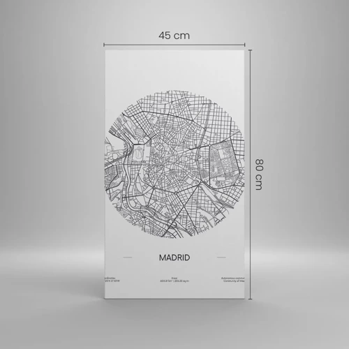 Canvas picture - Anatomy of Madrid - 45x80 cm