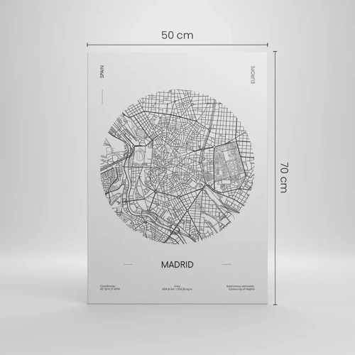 Canvas picture - Anatomy of Madrid - 50x70 cm