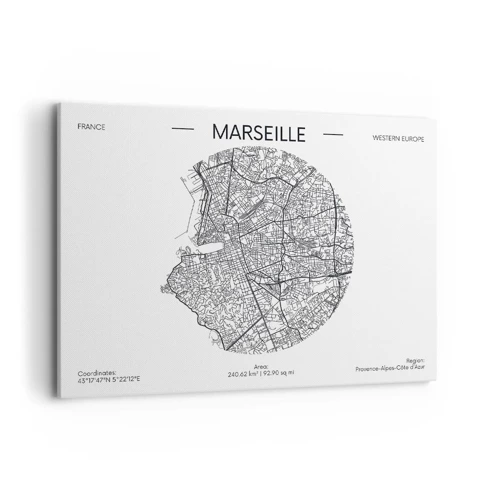 Canvas picture - Anatomy of Marseille - 100x70 cm