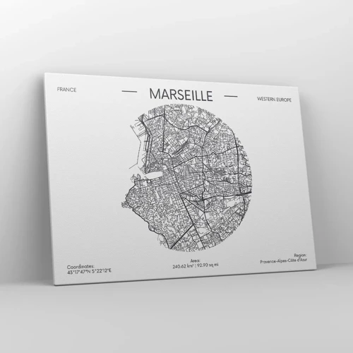 Canvas picture - Anatomy of Marseille - 100x70 cm