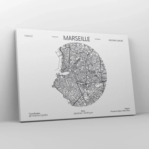 Canvas picture - Anatomy of Marseille - 70x50 cm