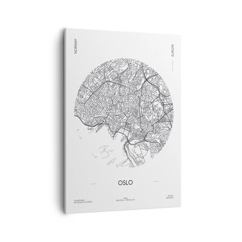 Canvas picture - Anatomy of Oslo - 50x70 cm