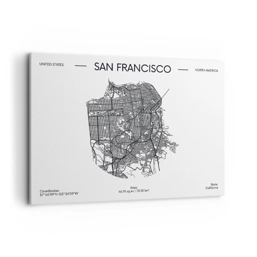 Canvas picture - Anatomy of San Francisco - 100x70 cm