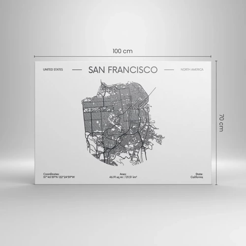 Canvas picture - Anatomy of San Francisco - 100x70 cm