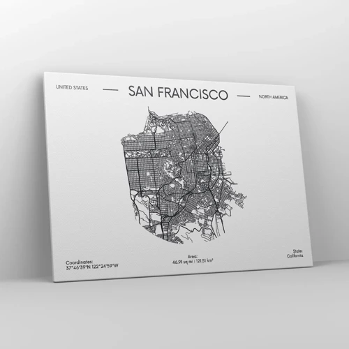 Canvas picture - Anatomy of San Francisco - 100x70 cm