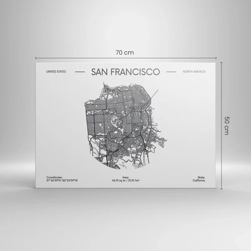 Canvas picture - Anatomy of San Francisco - 70x50 cm