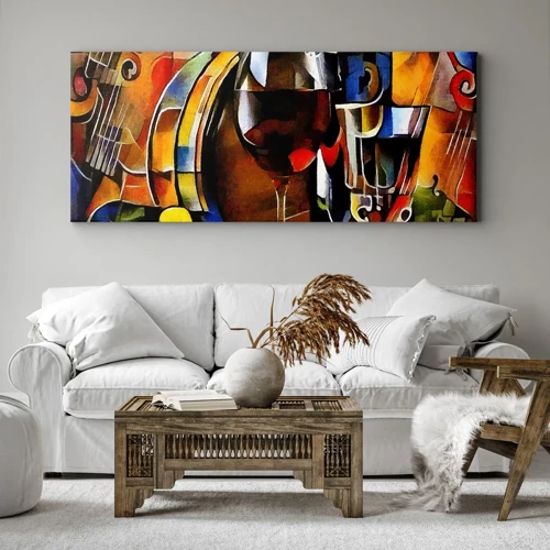 Canvas picture - And The World Fills With Colours - 100x40 cm