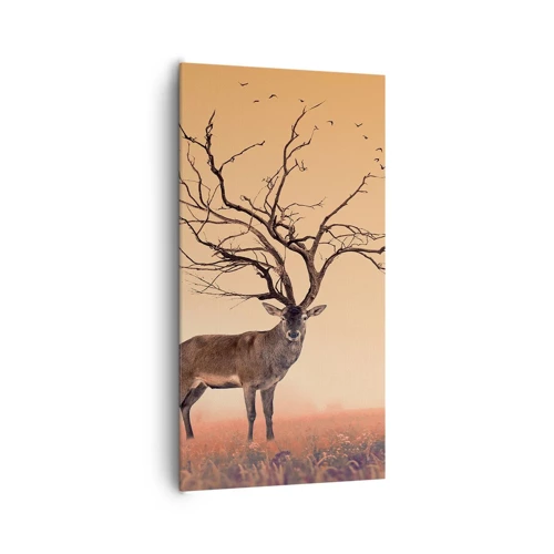 Canvas picture - Antlered Deer Spirit of the Forest - 65x120 cm