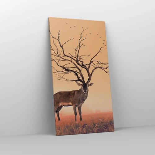 Canvas picture - Antlered Deer Spirit of the Forest - 65x120 cm