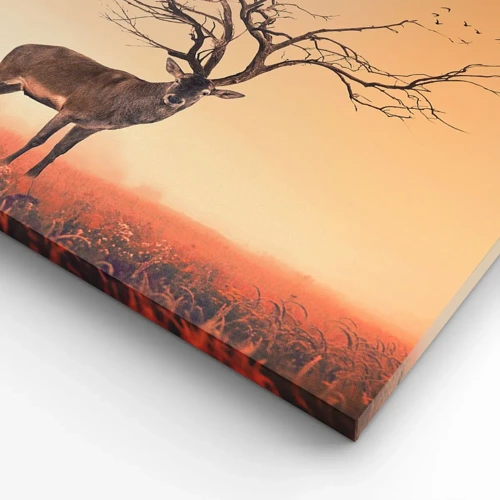 Canvas picture - Antlered Deer Spirit of the Forest - 65x120 cm