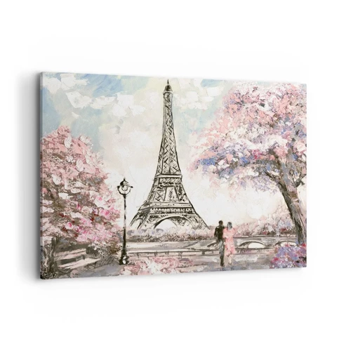 Canvas picture - April Walk in Paris - 100x70 cm