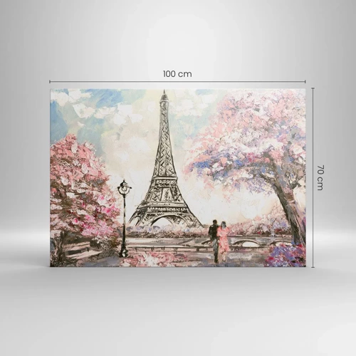 Canvas picture - April Walk in Paris - 100x70 cm