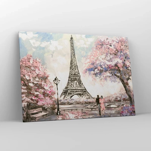 Canvas picture - April Walk in Paris - 100x70 cm