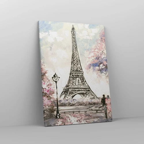 Canvas picture - April Walk in Paris - 50x70 cm