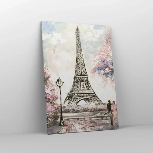 Canvas picture - April Walk in Paris - 70x100 cm