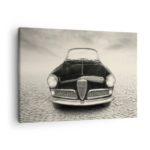 Canvas picture Arttor 70x50 cm - How Can You not Love Me? - Car, Vintage, Black And White, Graphics, Travels, For living-room, For bedroom, White, Black, Horizontal, Canvas
, AA70x50-4210