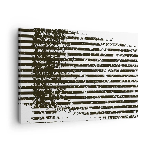 Canvas picture Arttor 70x50 cm - Rhythm and Noise - Abstraction, Art, Graphics, Black And White, Modern Art, For living-room, For bedroom, White, Black, Horizontal, Canvas
, AA70x50-4855