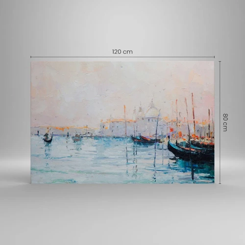 Canvas picture - Behind Water behind Fog - 120x80 cm
