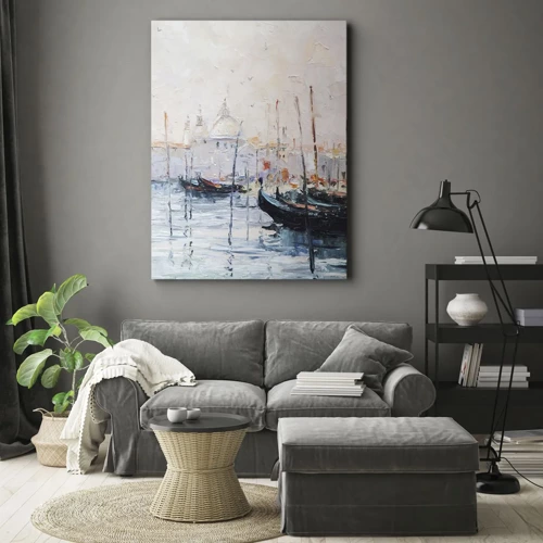 Canvas picture - Behind Water behind Fog - 65x120 cm