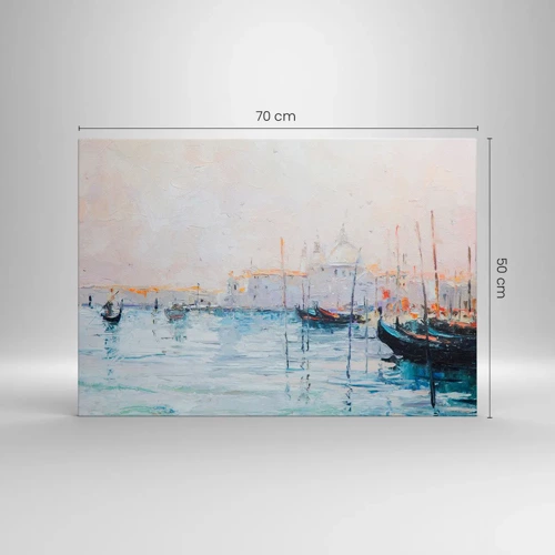 Canvas picture - Behind Water behind Fog - 70x50 cm