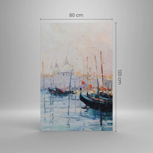 Canvas picture - Behind Water behind Fog - 80x120 cm