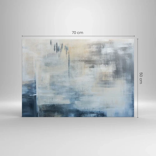 Canvas picture - Behind the Curtain of Blue - 70x50 cm