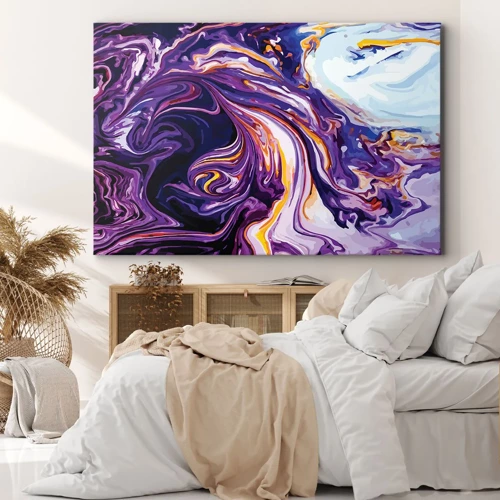 Canvas picture - Bending of Space in Purple - 70x50 cm