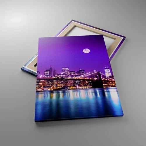 Canvas picture - Big City Lights in Violet - 50x70 cm