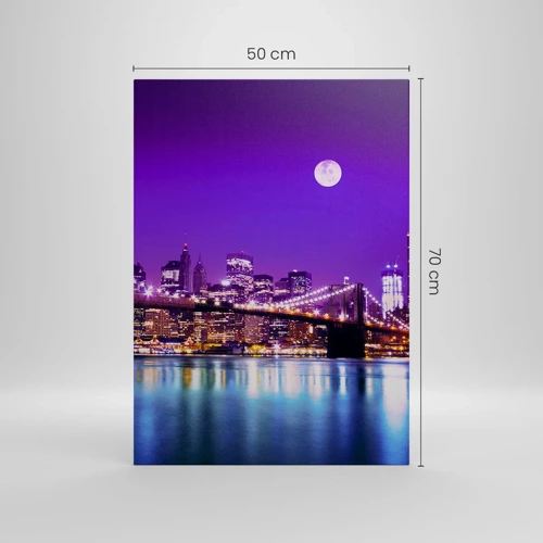 Canvas picture - Big City Lights in Violet - 50x70 cm