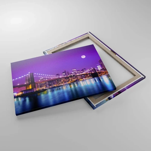 Canvas picture - Big City Lights in Violet - 70x50 cm