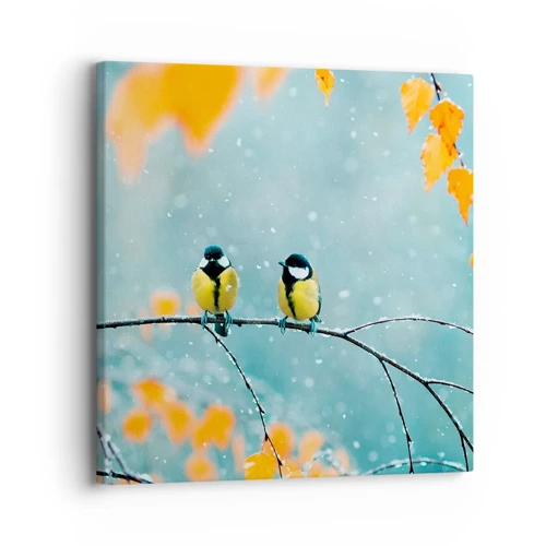 Canvas picture - Birdy Gossip - 30x30 cm