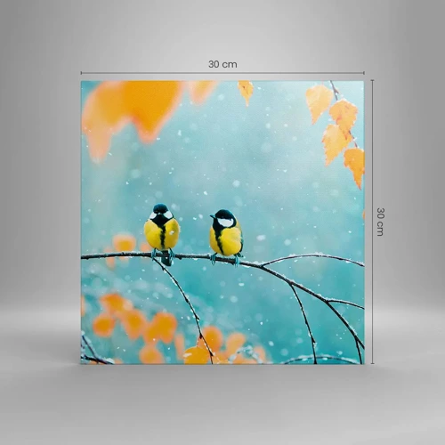 Canvas picture - Birdy Gossip - 30x30 cm