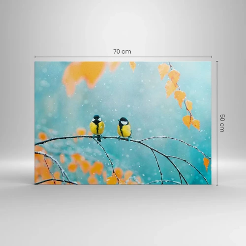 Canvas picture - Birdy Gossip - 70x50 cm