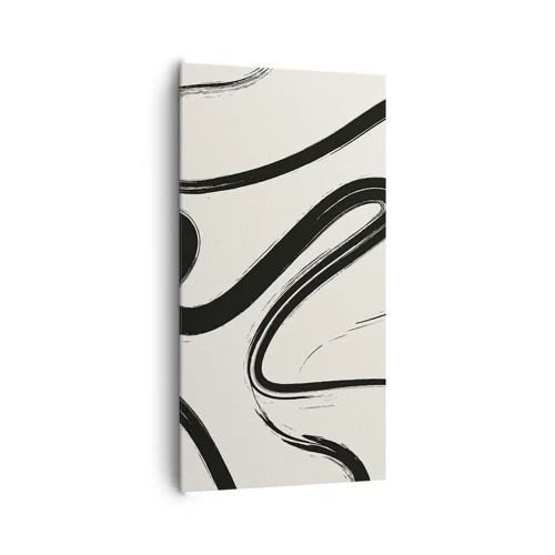 Canvas picture - Black and White Fancy - 65x120 cm