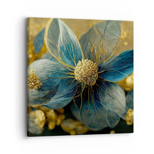 Canvas picture - Blossoming in Gold - 30x30 cm