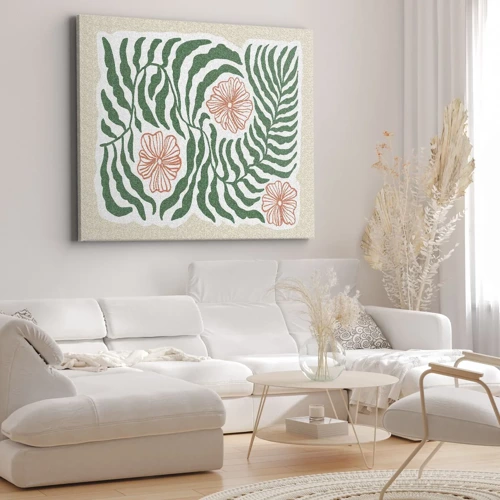 Canvas picture - Blossoming in Green - 120x80 cm