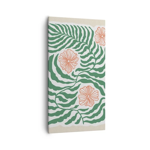 Canvas picture - Blossoming in Green - 55x100 cm