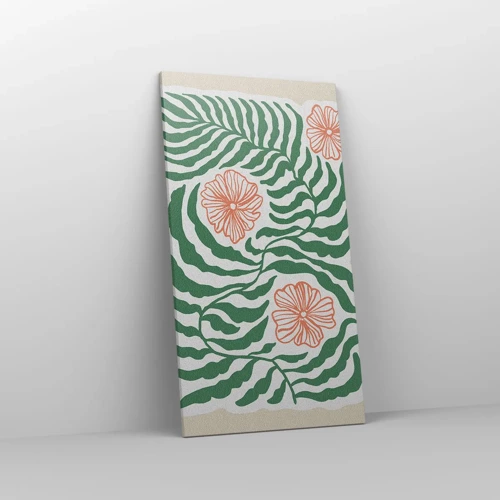 Canvas picture - Blossoming in Green - 55x100 cm