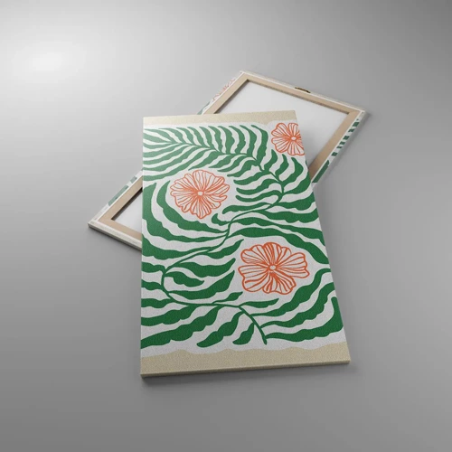 Canvas picture - Blossoming in Green - 65x120 cm