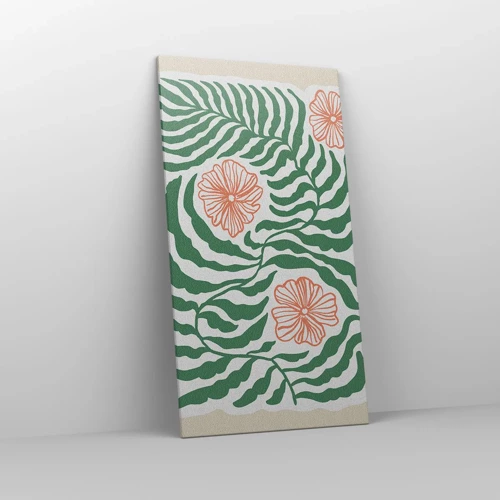 Canvas picture - Blossoming in Green - 65x120 cm