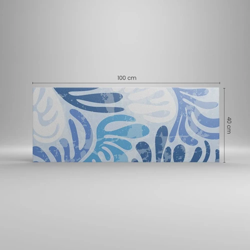 Canvas picture - Blue Ferns - 100x40 cm