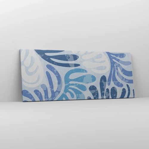 Canvas picture - Blue Ferns - 100x40 cm