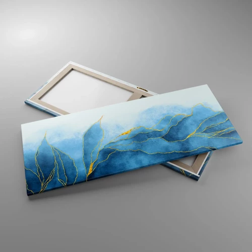 Canvas picture - Blue In Gold - 120x50 cm