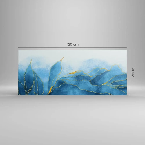 Canvas picture - Blue In Gold - 120x50 cm