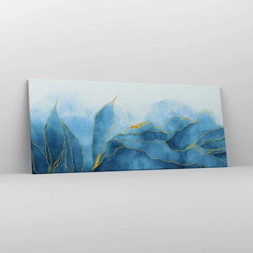 Canvas picture - Blue In Gold - 120x50 cm