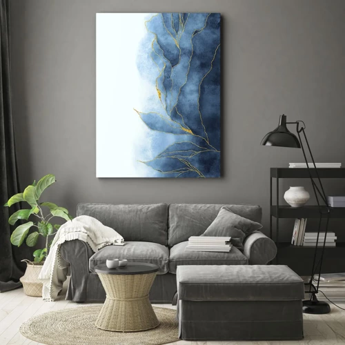 Canvas picture - Blue In Gold - 45x80 cm