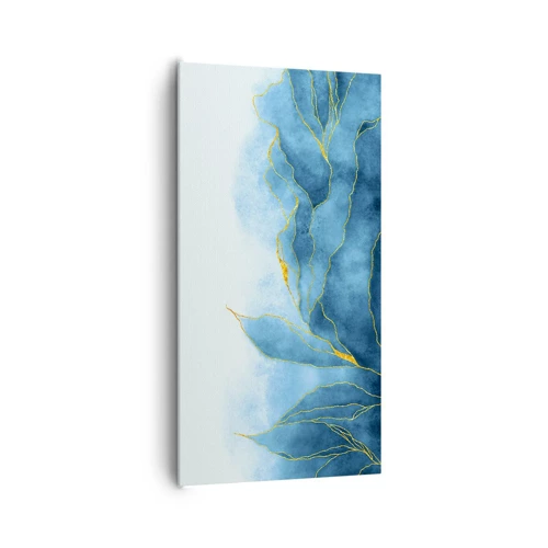 Canvas picture - Blue In Gold - 65x120 cm