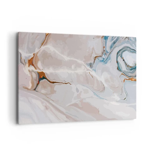 Canvas picture - Blue Meanders under White - 120x80 cm