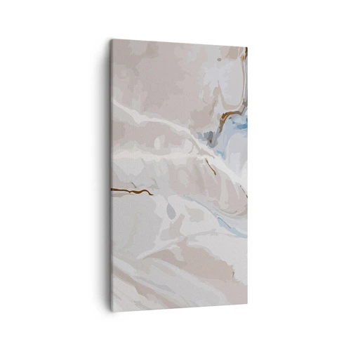 Canvas picture - Blue Meanders under White - 45x80 cm